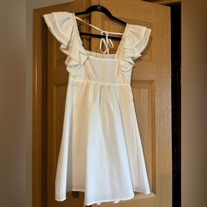 White Ruffled Dress